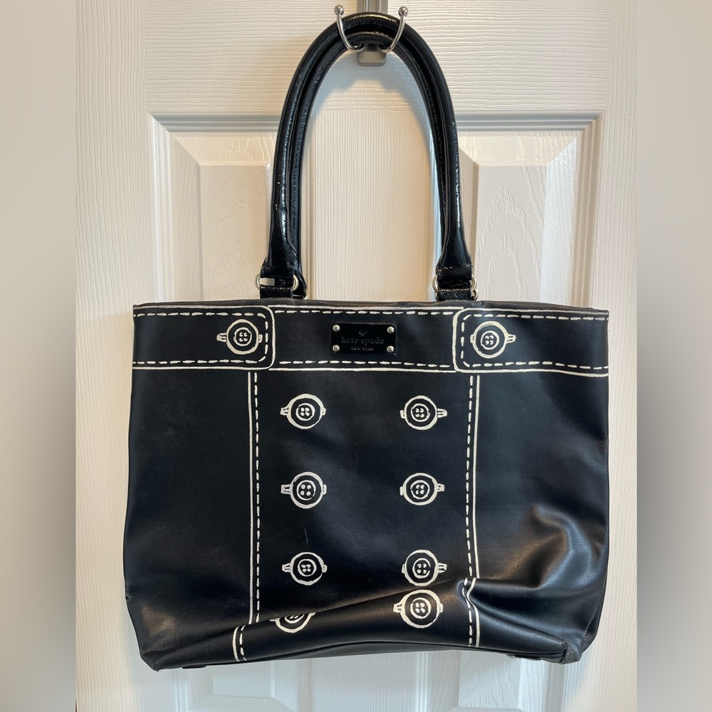 Kate Spade Black and White Stitch Tote